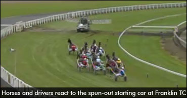 Starter Spins Out In Front Of Field