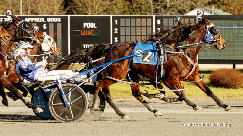 Racing action at Saratoga