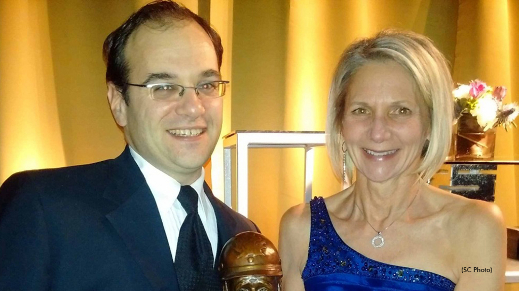Kathy Wade Vlaar and Darryl Kaplan at the 2017 O'Brien Awards