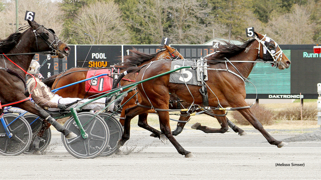 Chasethecloudsaway winning at Saratoga