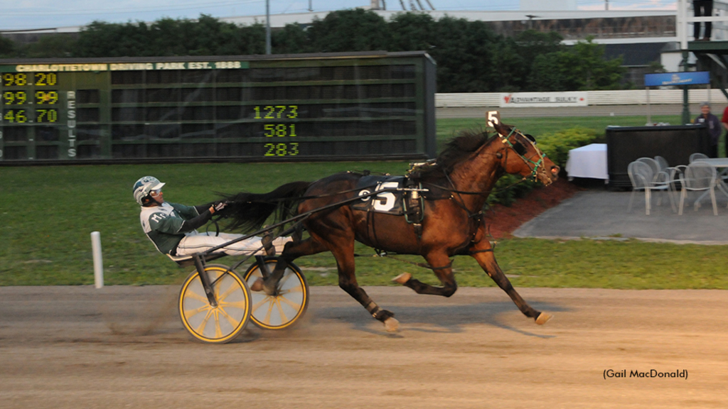 A trotter winning at Red Shores at Charlottetown Driving Park