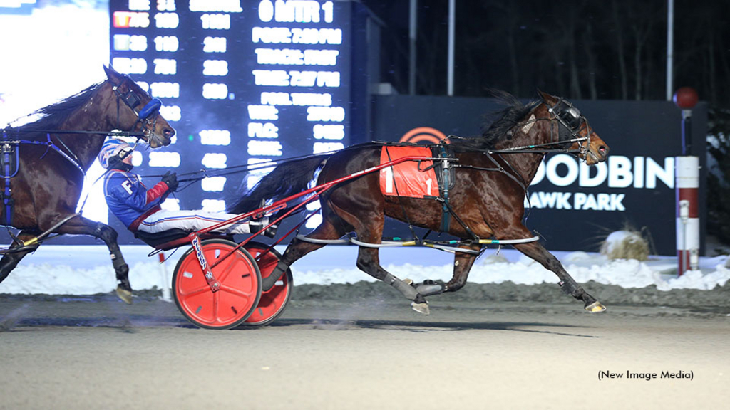 Vines To Heaven winning at Woodbine Mohawk Park