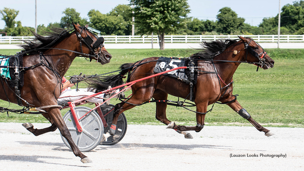 Fine By Me winning at Leamington Raceway