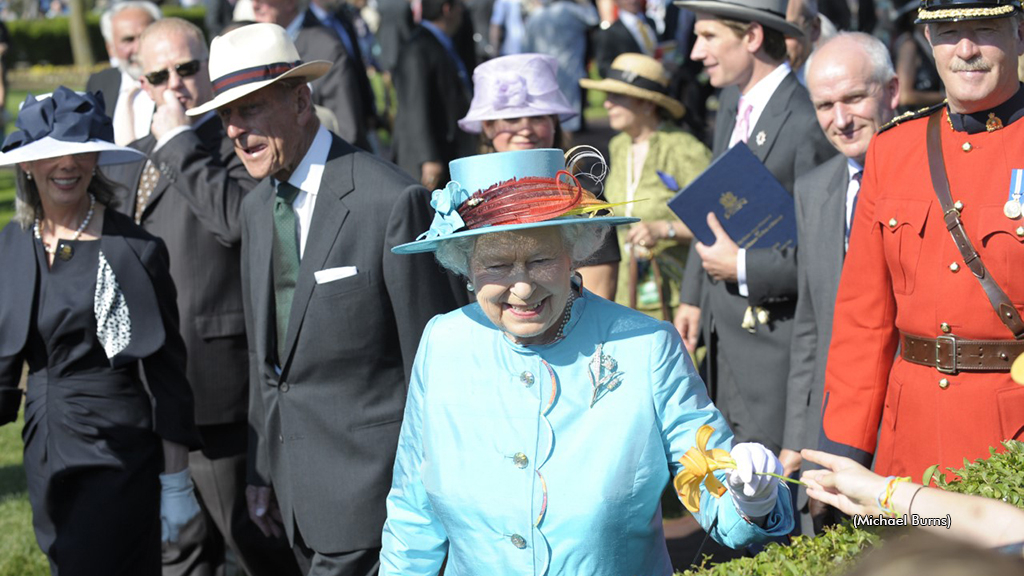 Her Majesty, Queen Elizabeth II attending the 151st running of The Queen's Plate in 2010 at Woodbine Racetrack