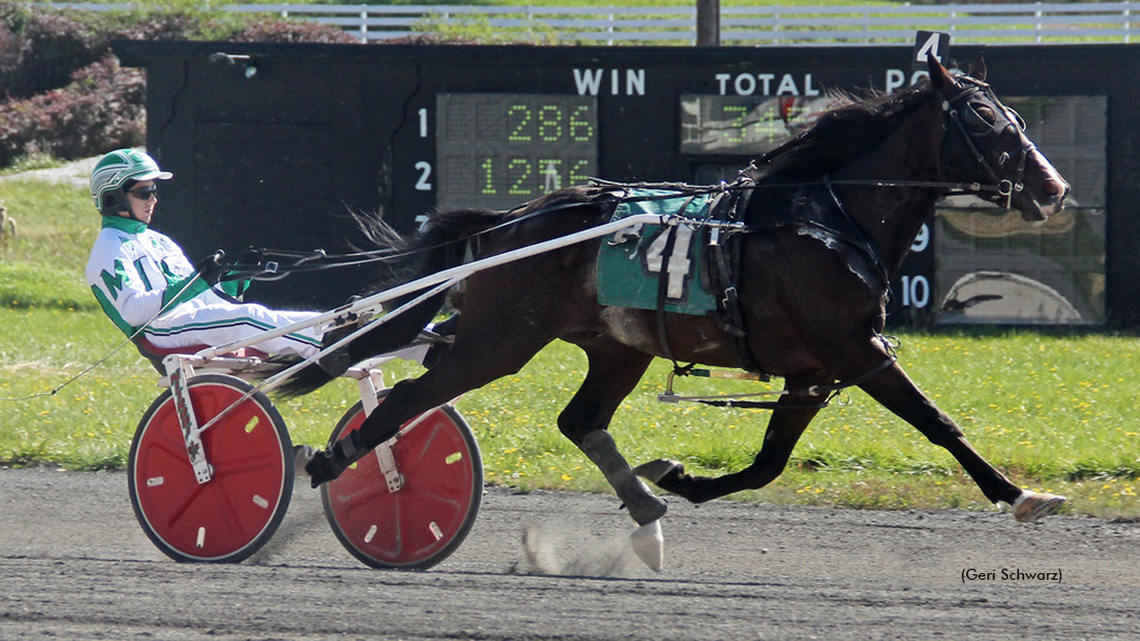 Adam Moeykens winning at Monticello Raceway