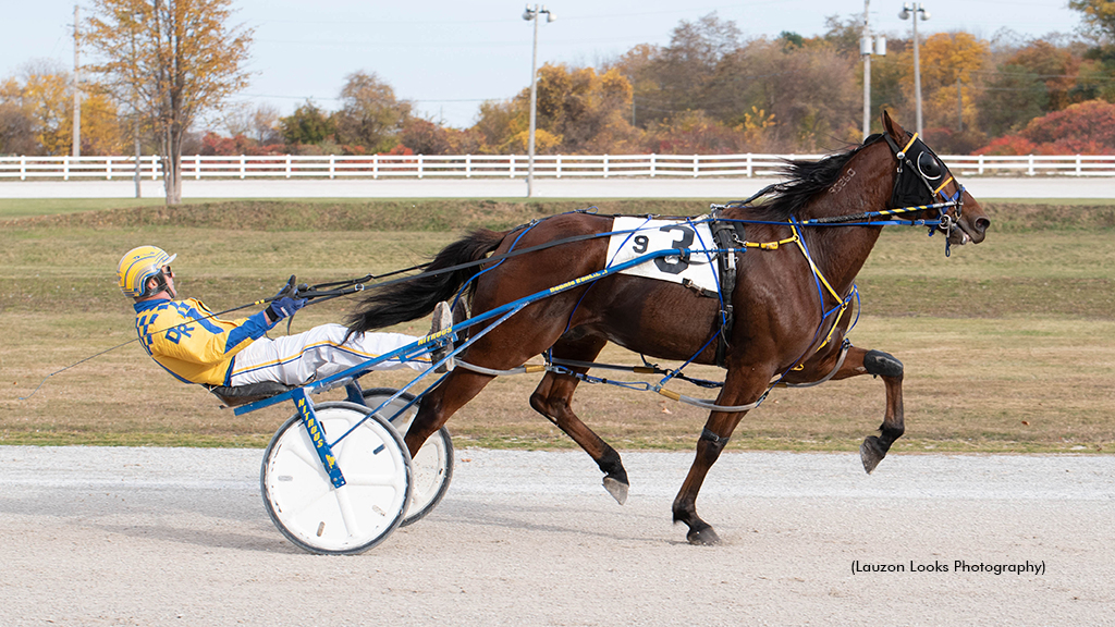 Number One Hit winning at Leamington Raceway