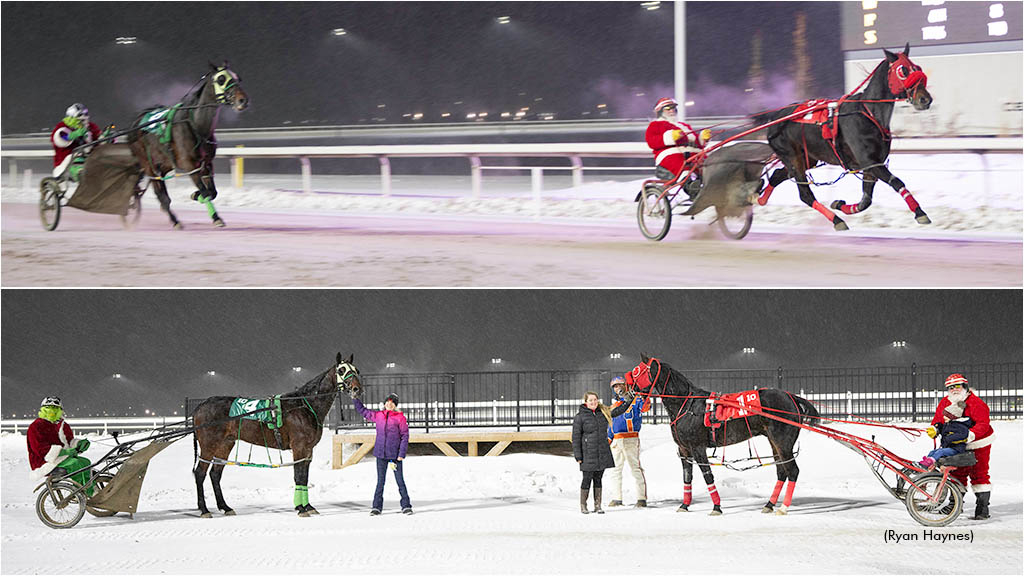 Santa and The Grinch face off at Century Mile