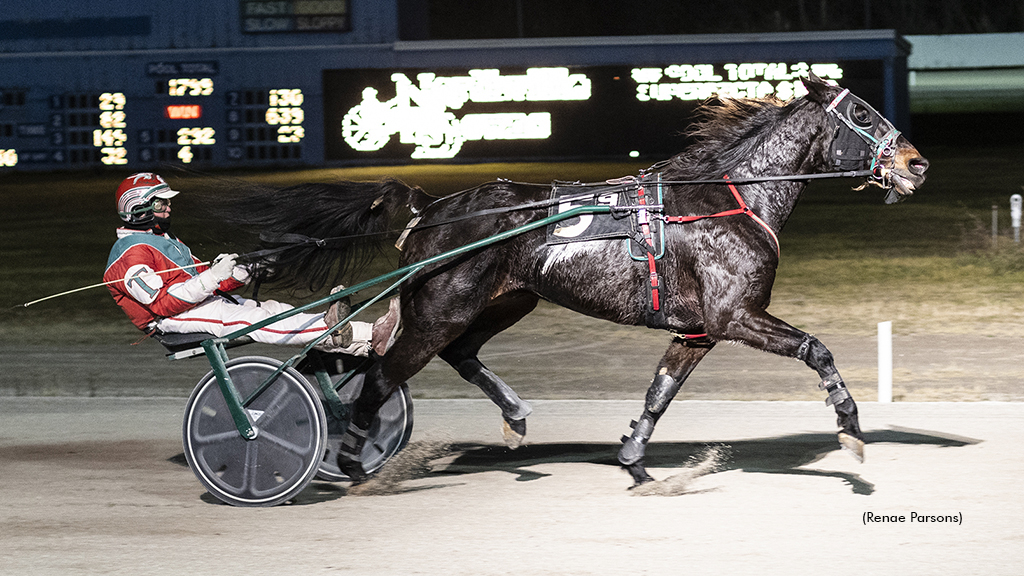 Swan Leader winning at Northville Downs