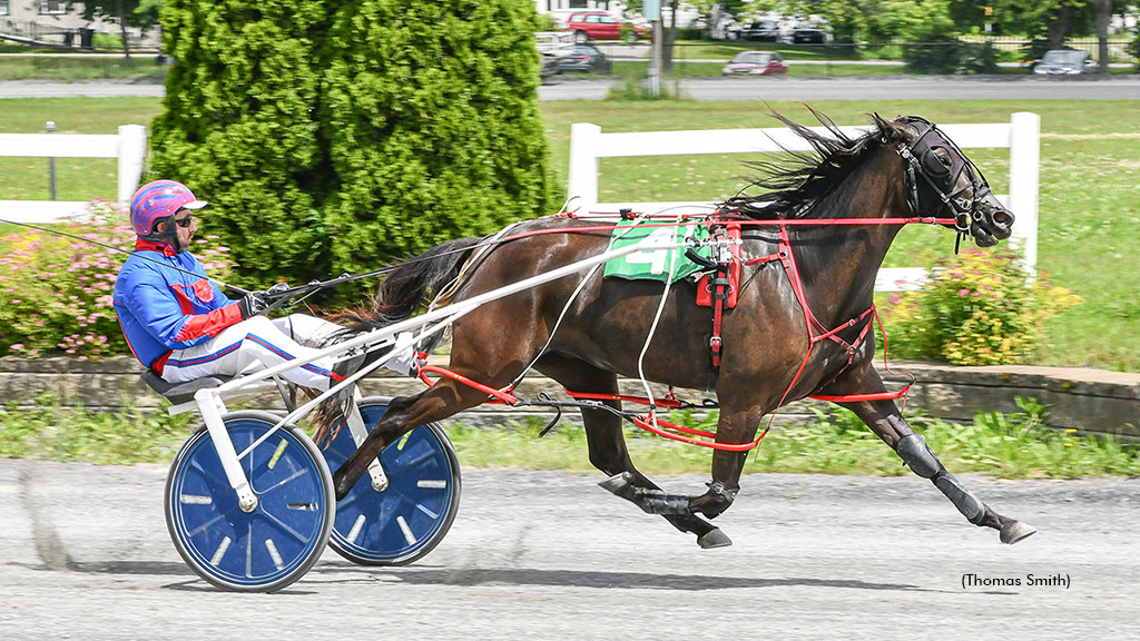 Pickmepickme winning at Bangor Raceway