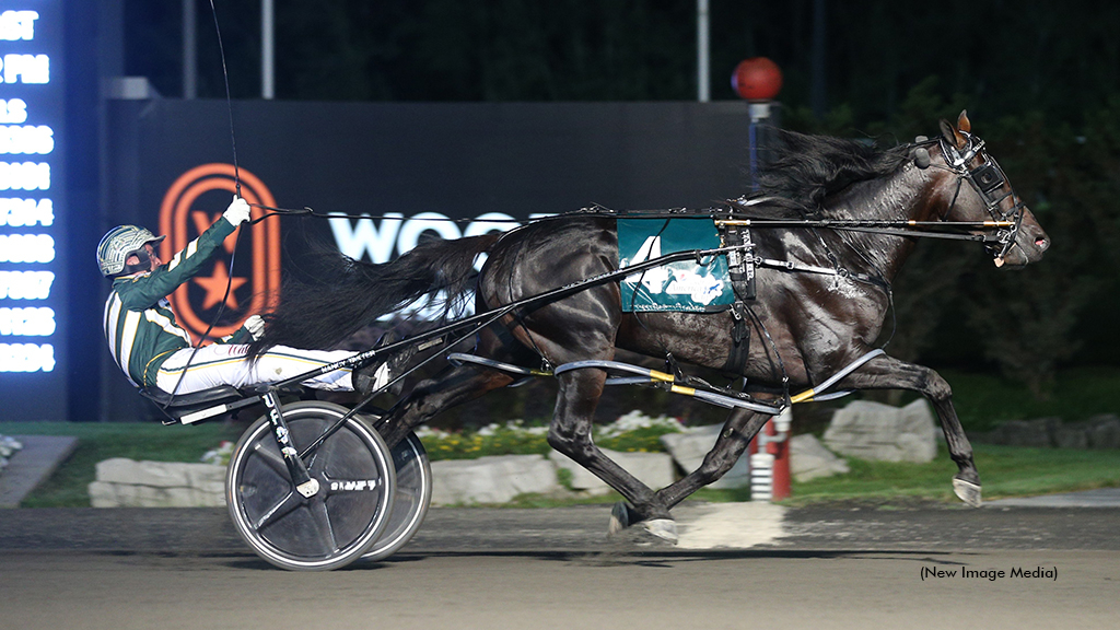 Tall Dark Stranger winning at Woodbine Mohawk Park