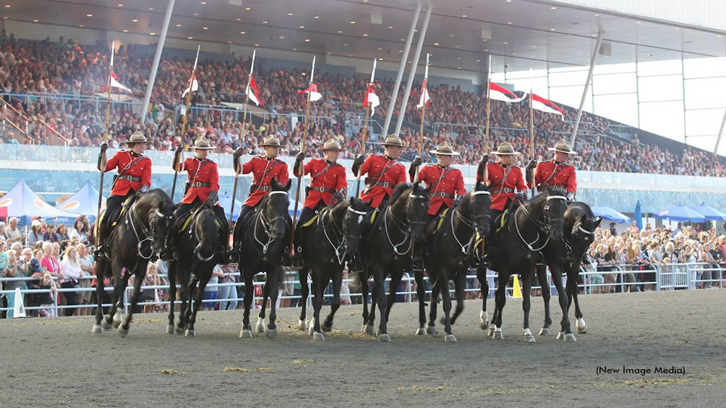 The RCMP Musical Ride performing at Mohawk Racetrack in 2017