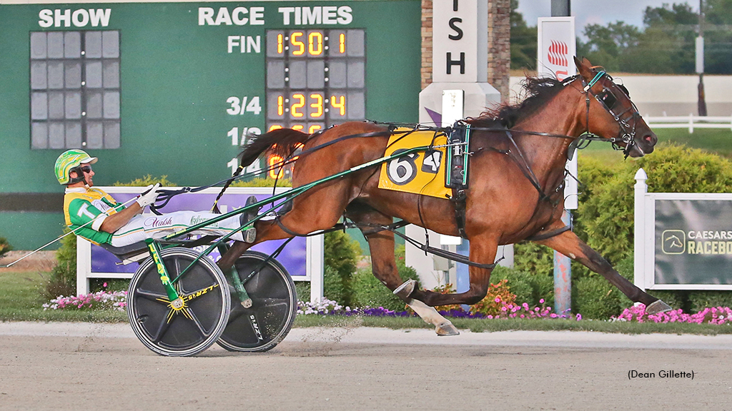 Tells On A Roll winning at Hoosier Park