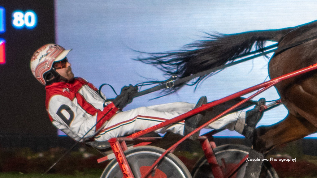 Billy Davis Jr. driving at Northfield Park