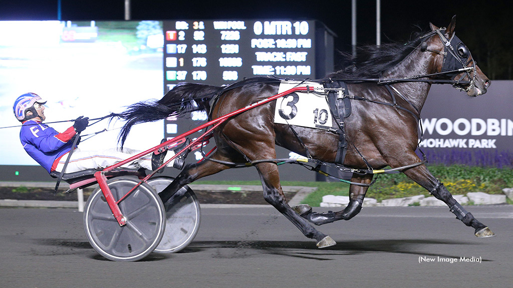 Huntress winning at Woodbine Mohawk Park