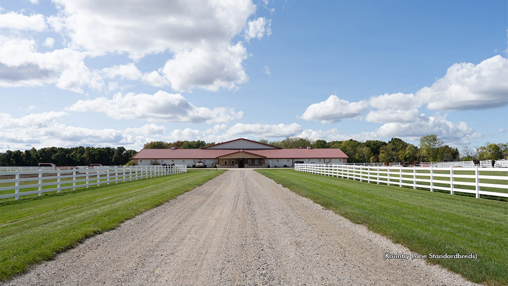 A view of Kountry Lane Standardbreds