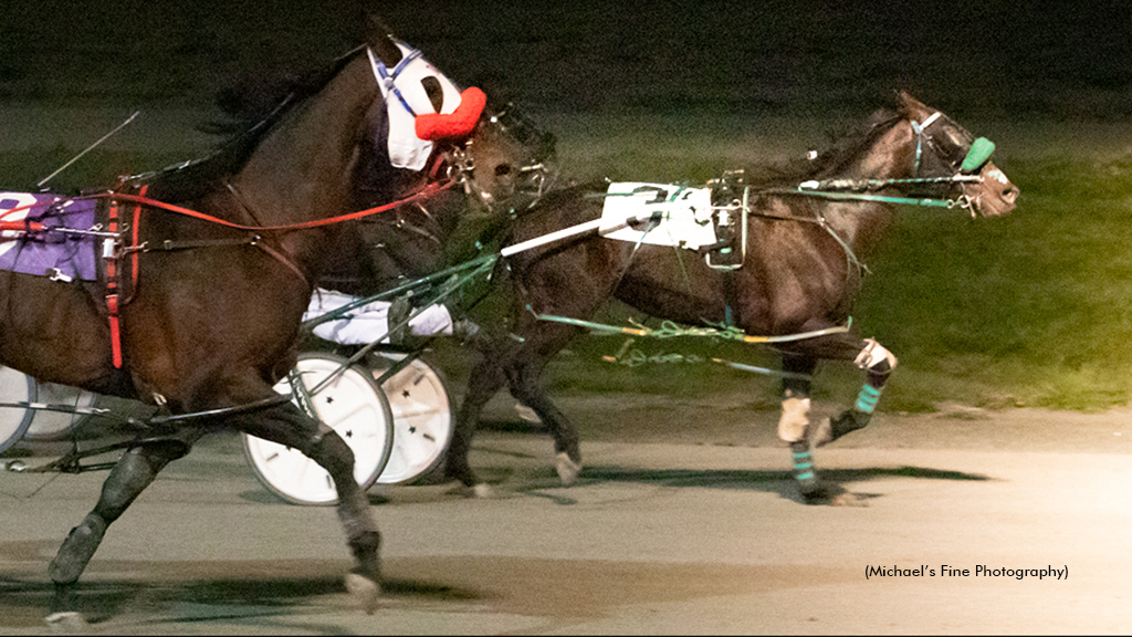 Mickie Mantle winning at Fraser Downs