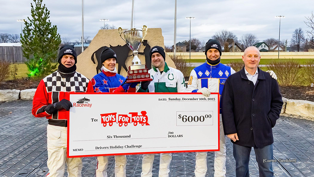 James MacDonald with Holiday Drivers' Challenge team members Paul MacKenzie, Natasha Day and Jason Ryan