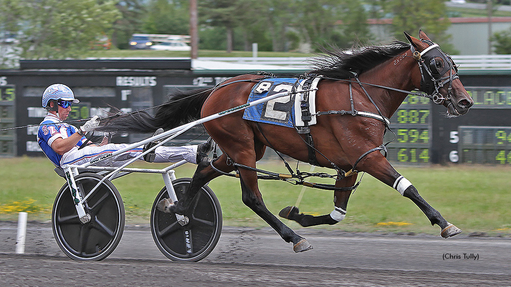 Cowgirl Hanover winning at Monticello Raceway