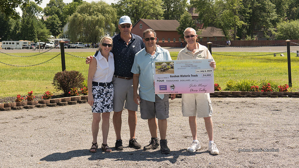 USHWA representatives make donation to Goshen Historic Track