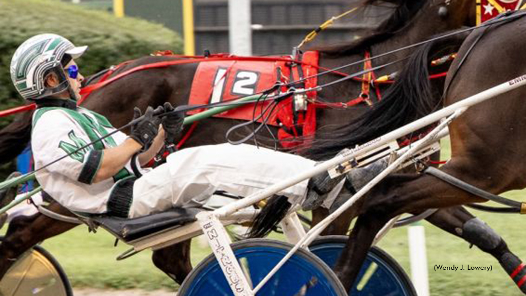 Dave McNeight III driving at Batavia Downs