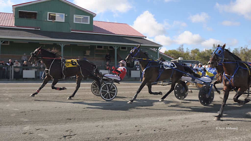 Hugh Heff (6) winning at Northside Downs