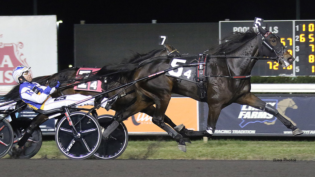 Drawn Impression winning at Meadowlands Racetrack