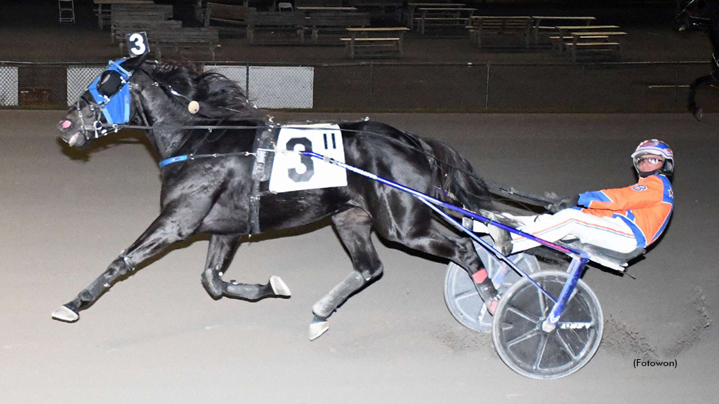 Woodside Gabe winning at Vernon Downs