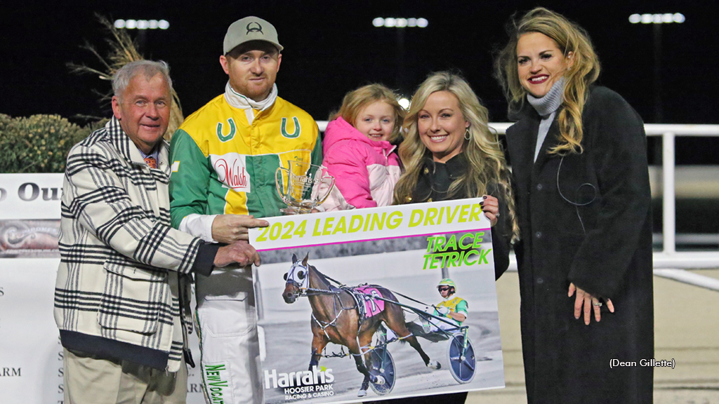 Trace Tetrick honoured at leading driver at Hoosier Park in 2024