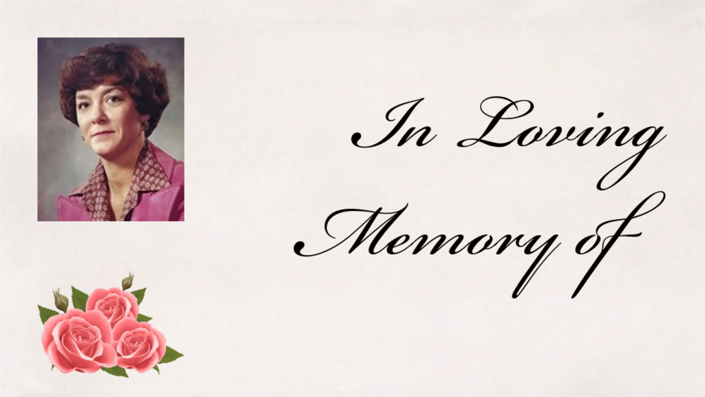 In loving memory of Joyce McClelland
