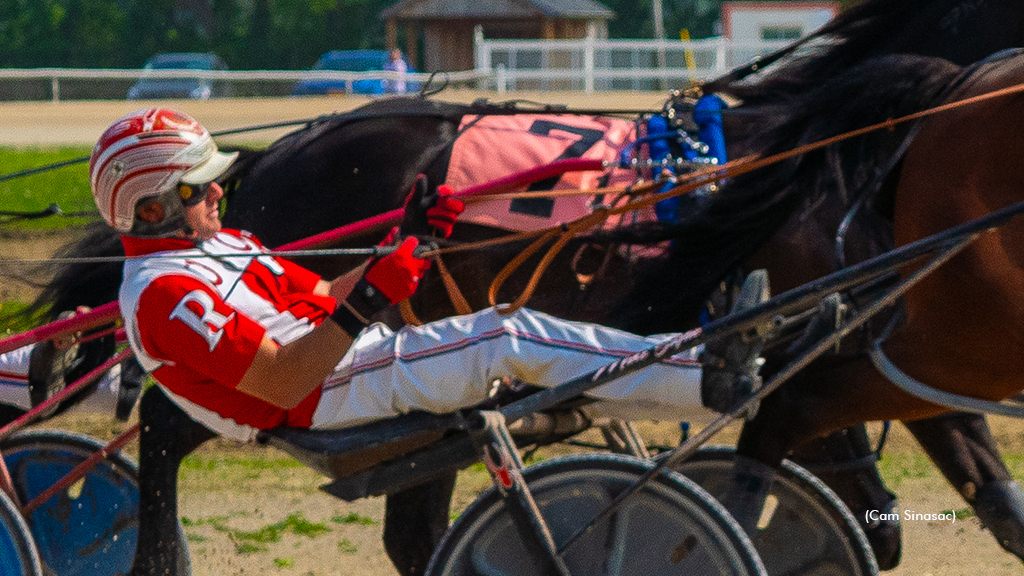 Garrett Rooney driving at Dresden Raceway