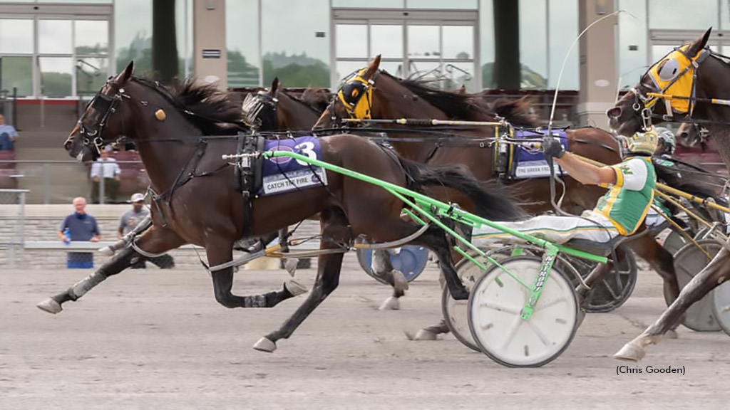 Catch The Fire winning the 2020 Adios at The Meadows