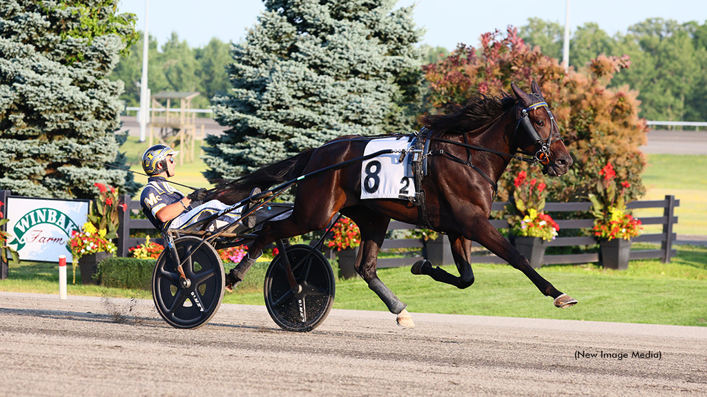Flowing Tribute winning at Woodbine Mohawk Park