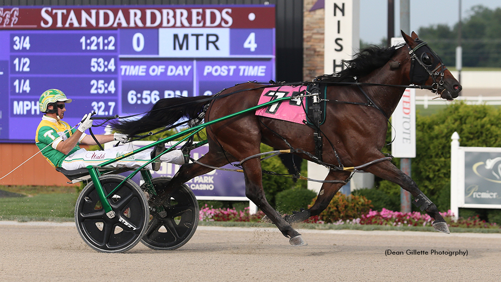 Miss Fancy Nancy winning at Hoosier Park