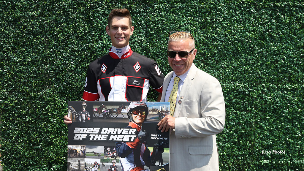 Brett Beckwith honoured at leading driver at Meadowlands Racetrack
