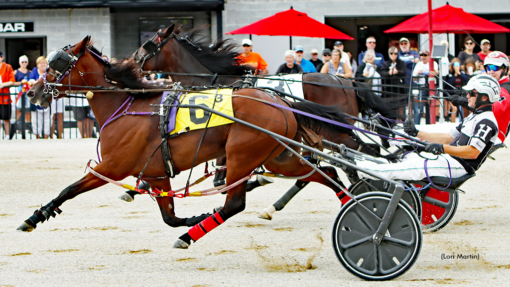 Larjon Lilly winning at Clinton Raceway