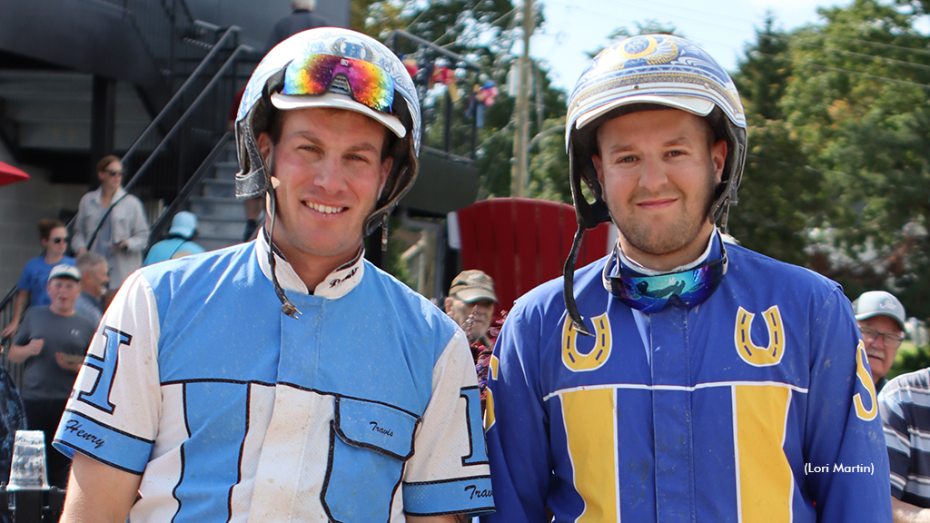 Clinton Charity Driver's Challenge winners Travis Henry and Austin Sorrie