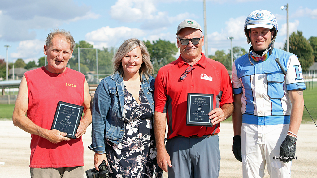 Pat Bissett (left) and Travis Henry (right) at Clinton Raceway