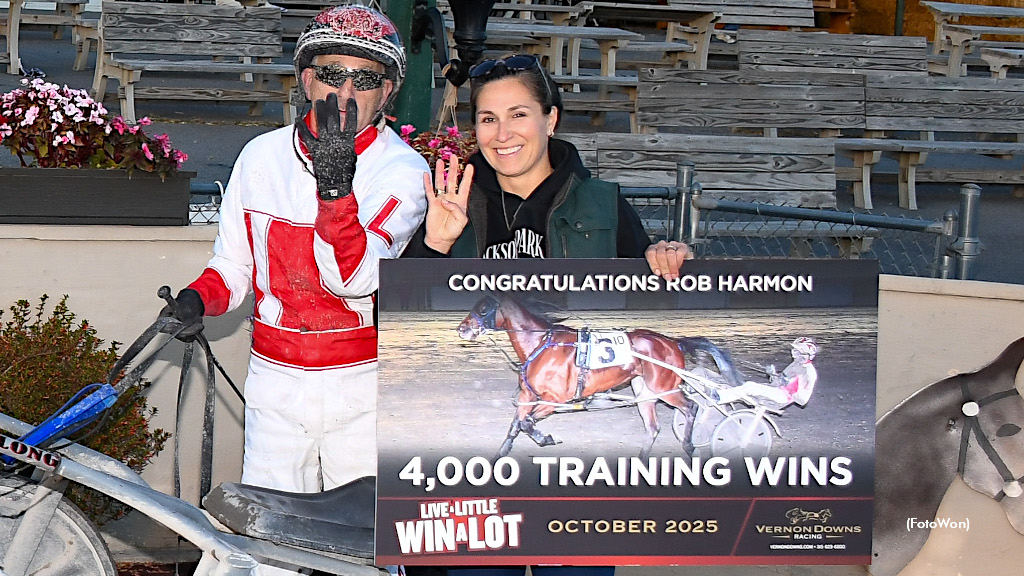 Rob Harmon's 4,000th career training win