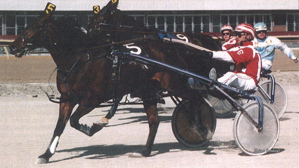 Angels Uprising winning at Woodbine Racetrack