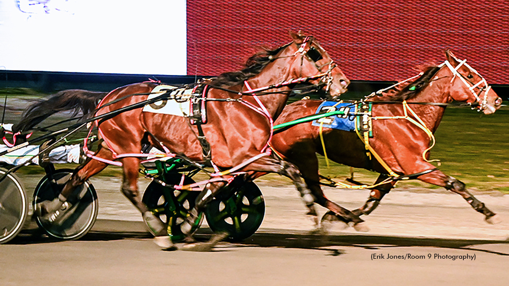 Rebellious winning at Rosecroft Raceway