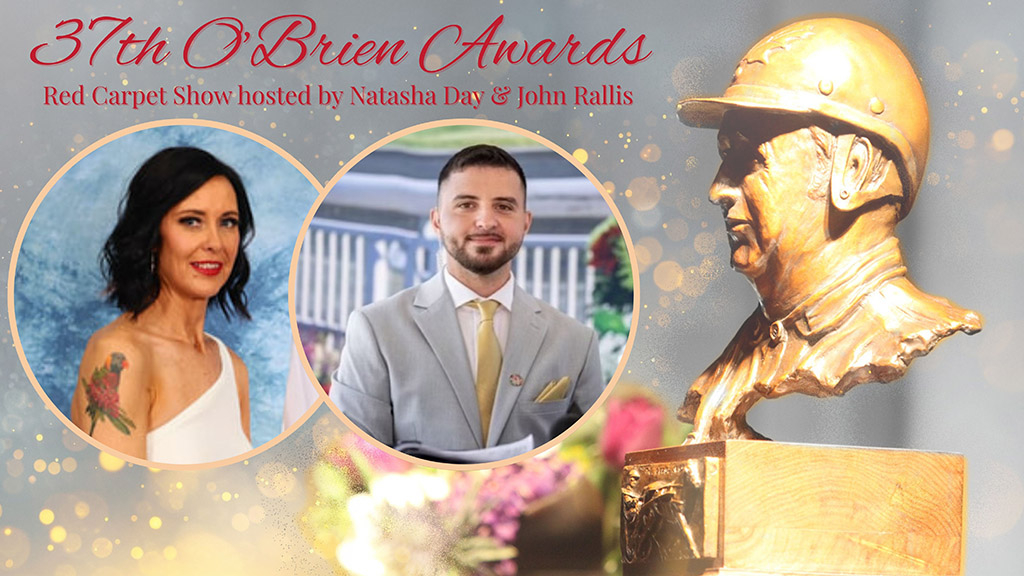 2025 O'Brien Awards Red Carpet Show hosts Natasha Day and John Rallis