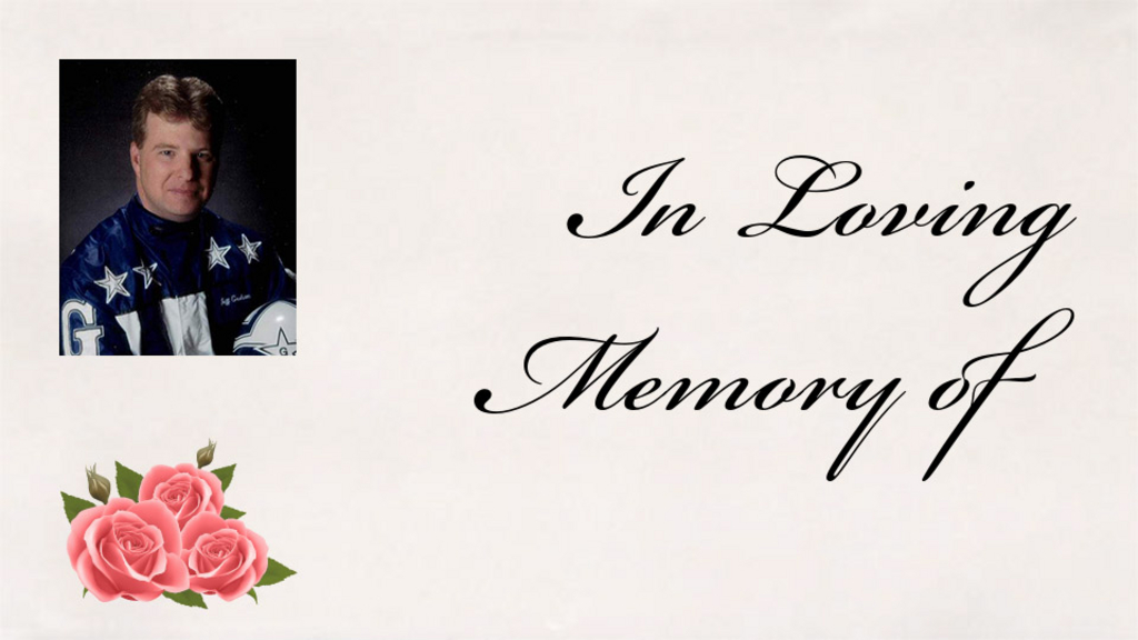 In loving memory of Jeffery Graham