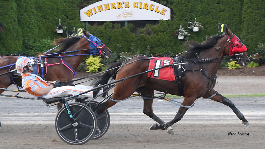 Soft Shot winning at Tioga Downs