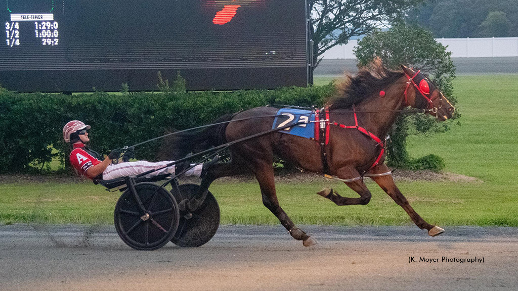 Booger Bear winning at Ocean Downs