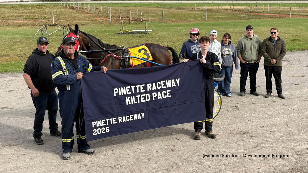 A photo of the 2026 Kilted Pace winners in the Matinee Racetrack Development Program