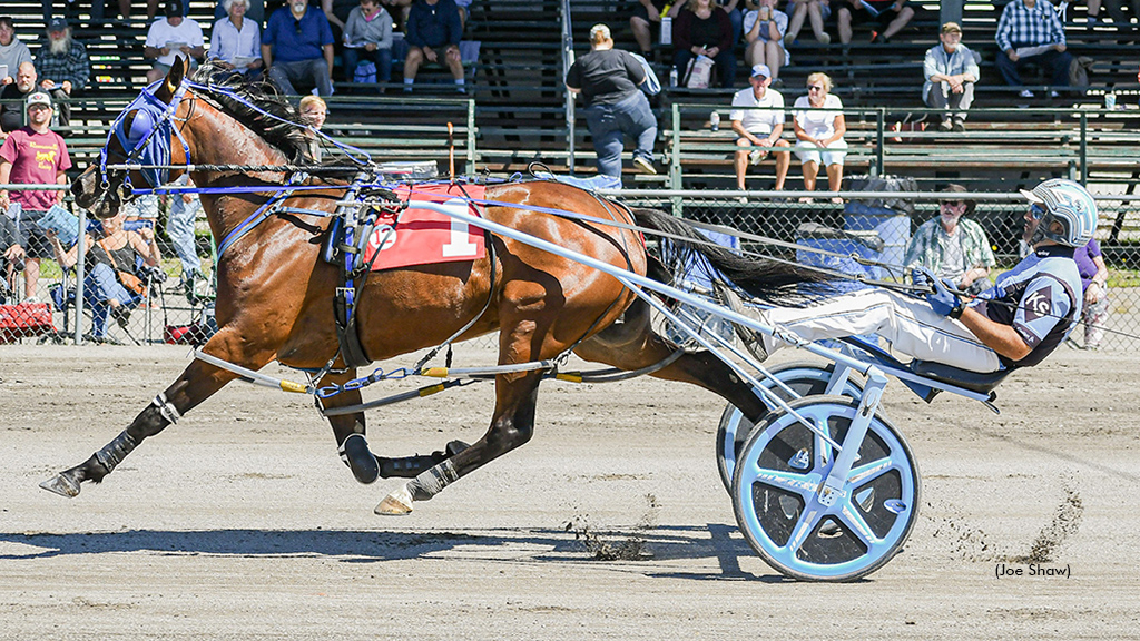 Snowonthepines winning at Windsor Fair