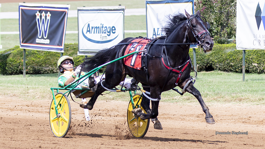 Driver Tim Tetrick earns his 15,000th career win, driving Vandros at The Red Mile