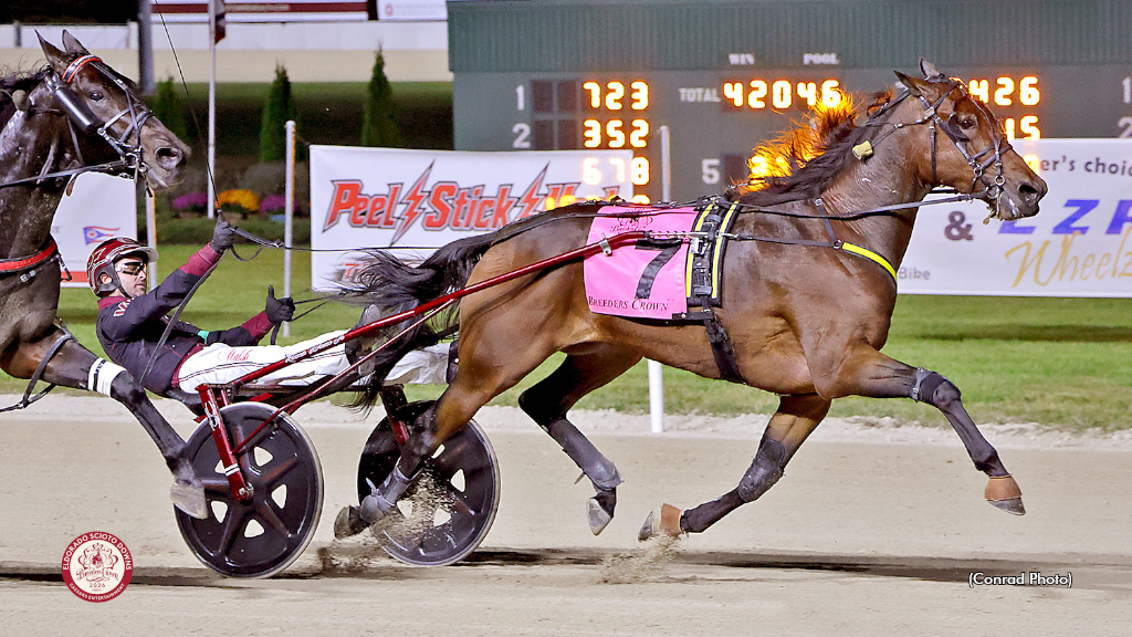 On To Norway winning the 2026 Breeders Crown