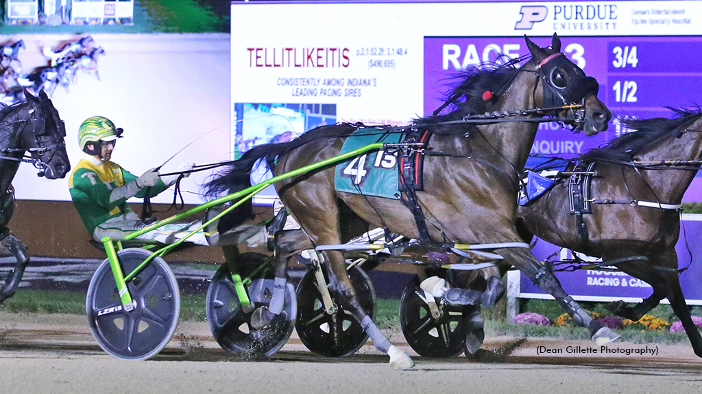 Swiss Lights winning at Hoosier Park