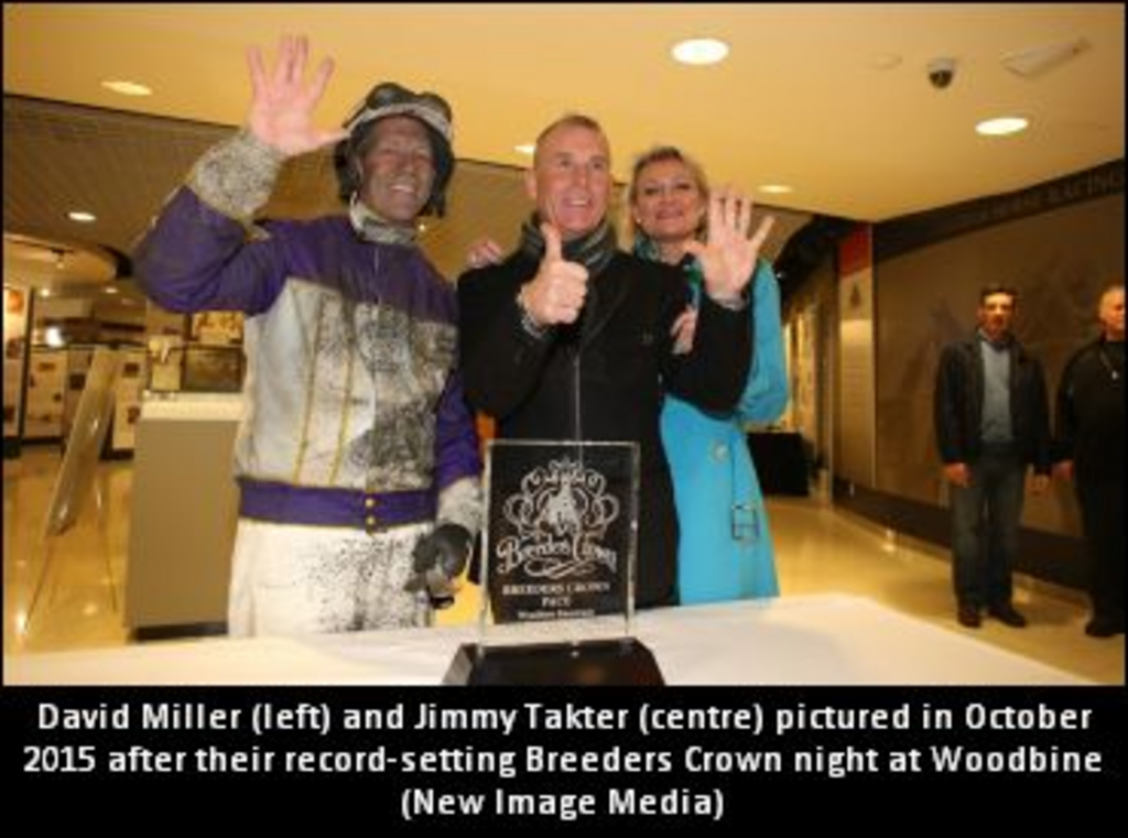 DavidMillerAndJimmyTakter2015BreedersCrownWoodbineRacetrack.jpg